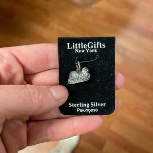 Sterling silver little gifts dog breed charm - Pekingese